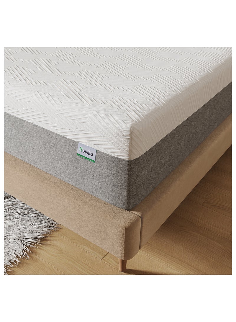 Novilla 160×200 cm Mattress, 10 Inch Gel Memory Foam King Size Mattress for Cool Night & Pressure Relief, Medium Firm Bed, Bliss - Image 3